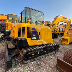 Excavatrice hydraulique Komatsu PC56-7 d'occasion en excellent état, avec châssis robuste et godet standard - Product Image 1