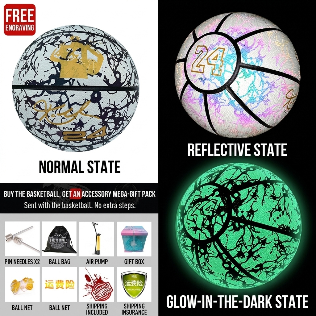 Mamba white reflective luminous gift box