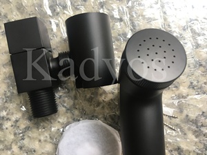 KD-04BS элегантные аксессуары для ванной комнаты матовый черный цветной распылитель для Биде набор мусульманской сантехники распылитель - Product Image 4