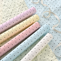 Papier de soie coréen à pois Sydney, papier de soie floral, doublure intérieure douce, couleurs macaron, emballage floral