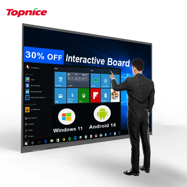 Factory Customized 55/65/75/85/86/98 Inches Smart Display HD 4k Lcd Touch Screens Interactive Boards for Teaching
