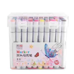 Rotulador de doble punta, 12/18/24/36/48/60/80 colores, doble rotulador permanente para dibujo artístico - Product Image 1