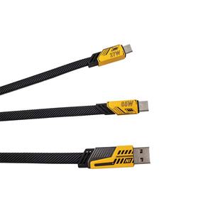 Câble de données USB Type C 3-en-1 en nylon tressé à charge rapide 6A pour appareil photo et usage universel (vente en gros) - Product Image 3