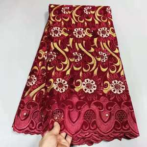 <strong>Wholesale</strong> High Quality Nigerian Embroidery Material With Flower Swiss Voile Cotton <strong>Lace</strong> <strong>Fabric</strong> for Dress - Product Image 6