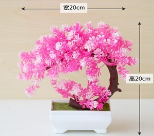 Plantas artificiales verdes bonsái árbol pequeño planta de flores en maceta para la decoración de la Mesa de la habitación del hogar adorno de arreglo de jardín de boda - Product Image 2