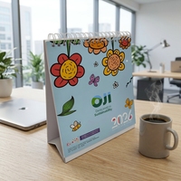 Calendrier de bureau personnalisé de qualité supérieure avec image de paysage magnifique, impression artistique décorative, calendrier mural personnalisé, impression de calendrier de bureau