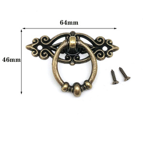 Antique Drawer Pulls Wooden Box Decorative Zinc Alloy Ring Handle Furniture Kitchen Cabinets <strong>Door</strong> <strong>Knobs</strong> - Product Image 3