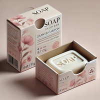 Boîte à savon carrée en papier rigide biodégradable personnalisée, finition mate, emballage écologique de luxe pour beurre corporel, avec gaufrage coulissant