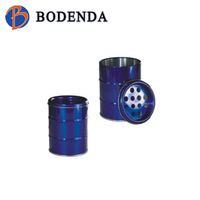 Cenicero de hojalata azul con forma de barril personalizado con agujeros Cenicero de metal redondo para cigarrillos | Soporte para cenizas de hojalata sin humo OEM