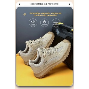 Low-top Toe Kevlar Outsole Lace-up Insulated Non-slip Soft Sole Mesh Leather Safety Shoes Anti-smash Anti-puncture Construction - Product Image 4