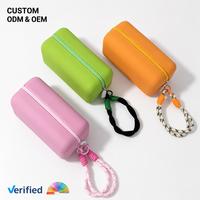 Sac cosmétique en silicone personnalisé, imperméable, anti-poussière, sac de rangement, grande capacité, trousse de toilette en silicone pliable