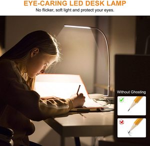 Lampe de Table LED col de cygne avec bras pivotant Flexible, éclairage de bureau, avec fonction de mémoire, pour artisans, soins des yeux - Product Image 6