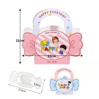 Boîte d'emballage mignonne pour mini gâteaux mousse, macarons et biscuits en forme de bonbons, pour la Journée des enfants