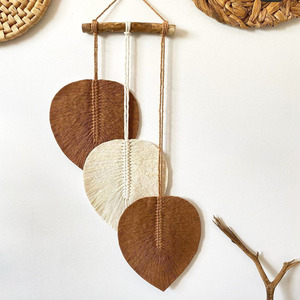 Decoraciones de pared únicas para el hogar ganchos para macetas planta macramé <span class=keywords><strong>tapiz</strong></span> foto Casa de Campo colgante macramé hoja colgante de pared - Product Image 4