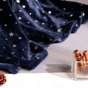 Couverture confortable de luxe de jet <span class=keywords><strong>d</strong></span>'ouatine de flanelle <span class=keywords><strong>d</strong></span>'impression de feuille <span class=keywords><strong>d</strong></span>'étoile de microfiber pour le lit - Product Image 6