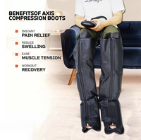 Masseur de jambes pour bottes de récupération d'air pneumatique Pompe à lymphadéme avec 4 chambres pour la récupération sportive des athlètes
