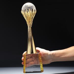 مخصصة إبداعية معدنية لكرة السلة كريستال كأس الغولف تذكارية كرة الطائرة كرة القدم الألعاب الرياضية الكريستال - Product Image 4