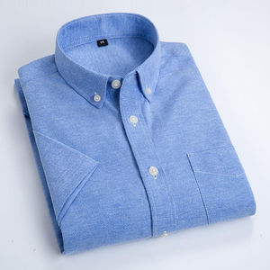 Camicie da Ufficio Bianche per Uomo, Manica Corta, <span class=keywords><strong>Slim</strong></span> Fit, con Bottoni, Casual L008, Vendita all'Ingrosso - Product Image 3