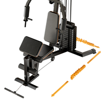 Equipo de Fitness Multifuncional Todo en Uno para Entrenamiento Corporal Completo, Gimnasio en Casa Multi Estación para Ejercicios de Espalda con Prensa de Piernas