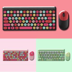 Combos <span class=keywords><strong>clavier</strong></span> <span class=keywords><strong>souris</strong></span> de jeu 86 touches personnalisés couleurs mélangées Ensemble combiné <span class=keywords><strong>clavier</strong></span> et <span class=keywords><strong>souris</strong></span> d'ordinateur de bureau sans fil - Product Image 5