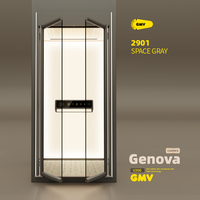 GMV Genova Çekiş Platformlu Ev Asansörü/Villa Kullanımı Dişlisiz Çekiş Makineli VVVF Kontrollü IMQ İtalya Sertifikalı Küçük Şaftlı Asansör