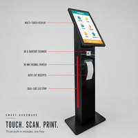 Kiosque de paiement en libre-service, terminal de commande à écran tactile, caisse enregistreuse sur pied pour la vente au détail et la restauration