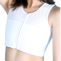 Reliure de poitrine de service OEM Reliure pour hauts de femmes Trans pour garçon manqué Cool Mesh Half FTM Reliure de poitrine avec fermeture éclair plate
