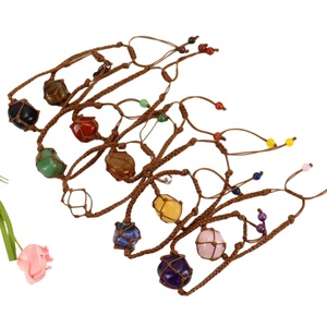 بيع بالجملة حجر كريستال طبيعي المتداول سوار حبل منسوج هدية الأحجار الكريمة الشفاء - Product Image 6