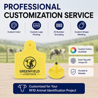 Étiquettes d'oreille RFID UHF ISO18000-6C EPC Gen2 durables à longue portée pour la gestion des élevages, marqueurs de haute qualité