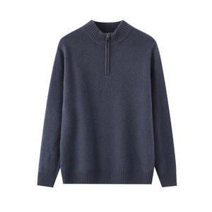 Suéter de Cachemira y Lana para Hombre OEM, Cuello con Cierre, Alta Calidad, Invierno, Tejido, Personalizable con Logotipo - Product Image 6