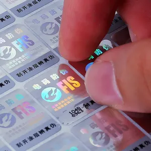 Benutzer definierte Logo-Druck Hologramm Aufkleber Rolle 3D Holo graphische Aufkleber Etiketten