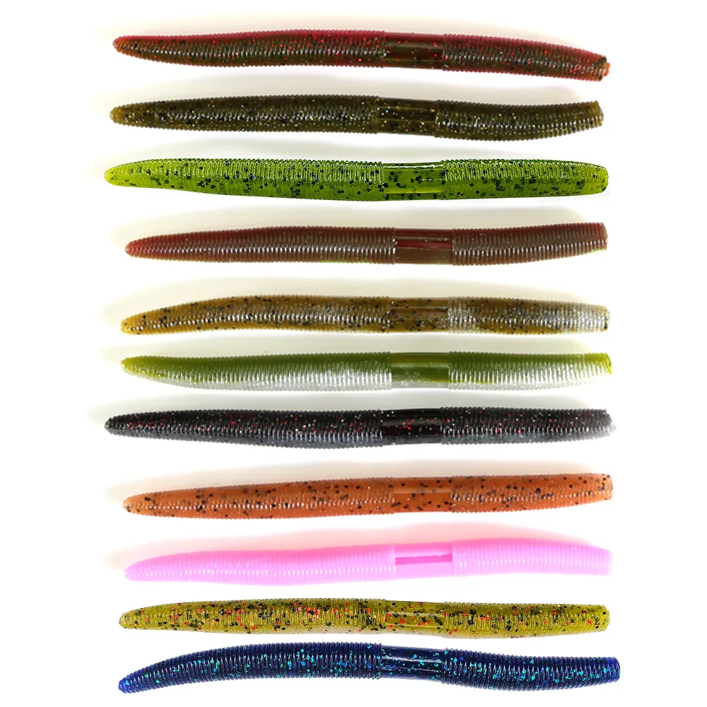 새로운 담수 소프트 루어 웜베이스 미끼 낚시 135mm 10g senkos senko worms