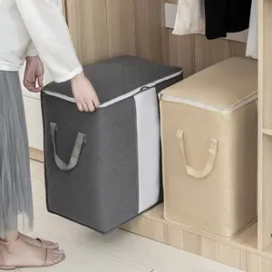 Clothes Storage Bag Home Storage Organizer Non Woven Fabric Under Bed Clothes Large Quilt Storage Bag