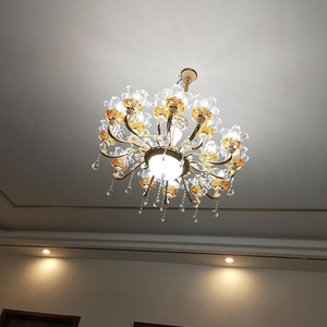 European Style Crystal Chandelier Multi Head E27 <b>LED</b> <b>Light</b> Source Round Shape Home Living Room Bedroom Ceiling <b>Light</b> - Product Image 3