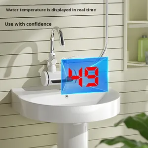 Bagno domestico <span class=keywords><strong>doccia</strong></span> scaldabagno elettrico istantaneo tre secondi riscaldamento rapido in plastica inglese 3000W IPX4 <span class=keywords><strong>rubinetto</strong></span> impermeabile - Product Image 5