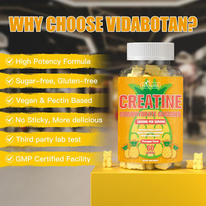 Gummies <span class=keywords><strong>à</strong></span> la Créatine Aromatisées <span class=keywords><strong>à</strong></span> l'Ananas, Gummies de Créatine Monohydrate, Compléments Musculaires pour Femmes et Hommes pour l'Exercice - Product Image 2