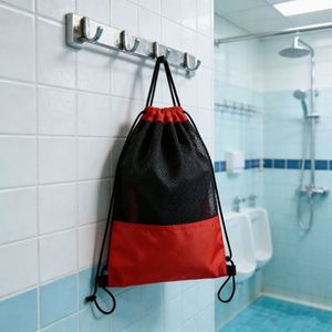 Sports Mesh Drawstring Sack Fitness Training Backpack Portable Storage Custom Logo Sport Travel Bag - Product Image 4