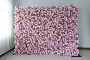 J97 nuevo <span class=keywords><strong>precio</strong></span> barato 3D Floral pared de fondo boda decoración tela flor pared vidrio tela flor pared telón de fondo para la venta - Product Image 2
