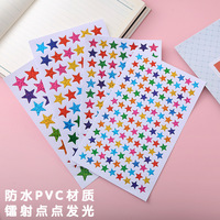 Autocollants étoiles holographiques colorés OEM, autocollants pentagrammes laser brillants, autocollants décoratifs pour loisirs créatifs et scrapbooking pour enfants
