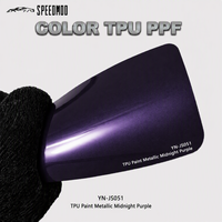 Film de protection de peinture SPEEDMOD Midnight Purple TPU PPF 7,5 mil auto-réparant, film de protection de voiture à changement de couleur 1,52 m x 15 m, vente en gros