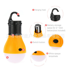 <b>Camping</b> <b>Lantern</b> <b>Led</b> Bulb Battery Powered Compact Outdoor Lighting For Tent Use - Product Image 4