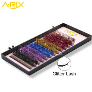 Extensiones de Pestañas A-RIX Stellar Sparkle, Pestañas Individuales Brillantes de Colores Cristalinos, Venta al por Mayor, Marca Privada, Bandeja de 12/16 Filas - Product Image 1