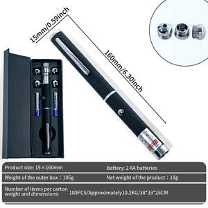Puntero láser rojo de 650nm altamente portátil con patrones estáticos 5 en 1 | Diseño de bolígrafo compacto y operación divertida - Product Image 5