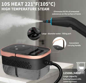 Nettoyeur vapeur haute pression 3000W Machine de nettoyage à vapeur domestique haute température avec 6 niveaux réglables - Product Image 2