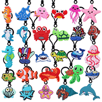 Porte-clés en plastique sur le thème des animaux marins, styles variés, logo personnalisé, cadeaux souvenirs tendance, forme PVC, porte-clés en caoutchouc souple