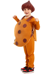 Disfraz de Halloween de Galleta con Chispas de Chocolate Unisex para Niños, Divertido Disfraz Infantil con Temática de Comida, Material de Poliéster, Venta al Por Mayor - Product Image 3