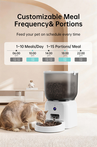 Distributore Automatico di Cibo per Cani e Gatti da 4L con Controllo WiFi e App, Chiamata Vocale, Timer, Ciotola in Acciaio Inox di Piccole Dimensioni - Product Image 4
