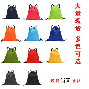 Waterproof Soccer Pattern Drawstring <b>Backpack</b> Polyester Unisex Outdoor Sports Bag Durable Lightweight - Product Image 2