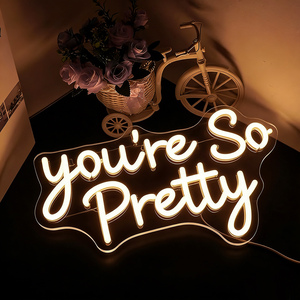 Spedizione Rapida, Insegna Luminosa Personalizzata 'You're so Pretty' in Acrilico Bianco Caldo, Cartello Illuminato per Decorazioni Casa, Ufficio e Feste - Product Image 2
