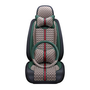 Ensemble de voiture en cuir de luxe personnalisé Marcan comprenant un coussin de mémoire, un coussin lombaire et un couvre-volant - Product Image 1